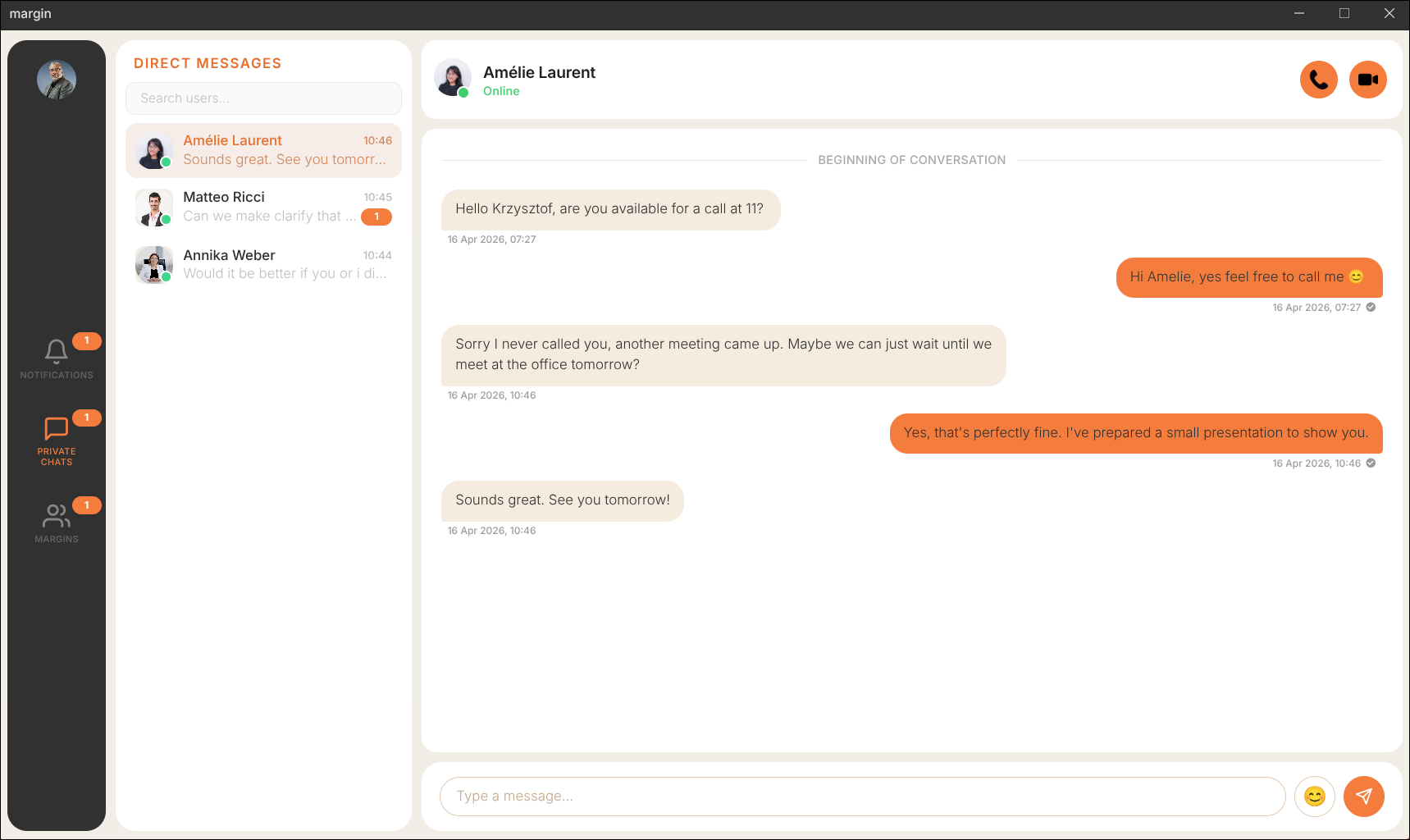 Margin app screenshot 2